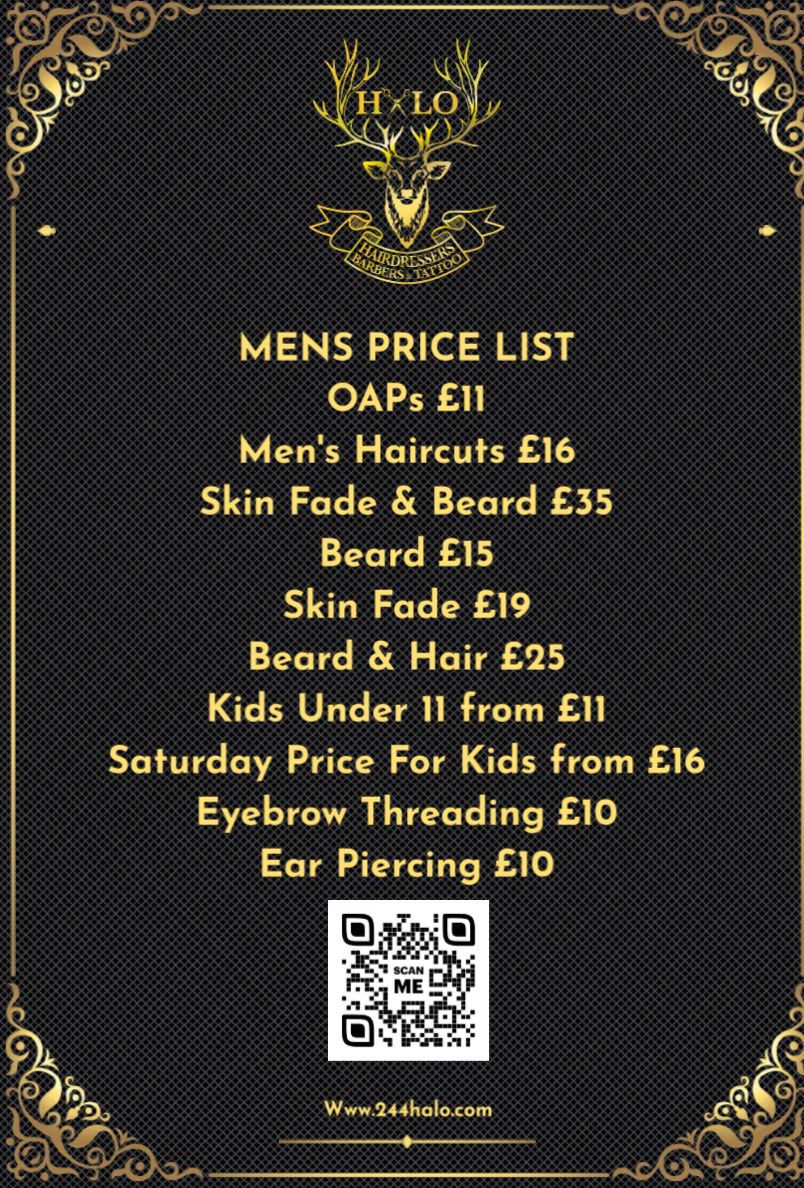 Mens Price List
